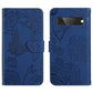 Skin Feel Butterfly Peony Embossed Leather Phone Case