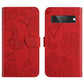 Skin Feel Butterfly Peony Embossed Leather Phone Case