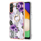 Electroplating Pattern IMD TPU Shockproof Phone Case with Ring Holder