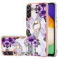 Electroplating Pattern IMD TPU Shockproof Phone Case with Ring Holder
