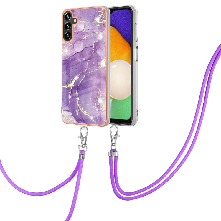 Electroplating Marble IMD TPU Phone Case with Lanyard
