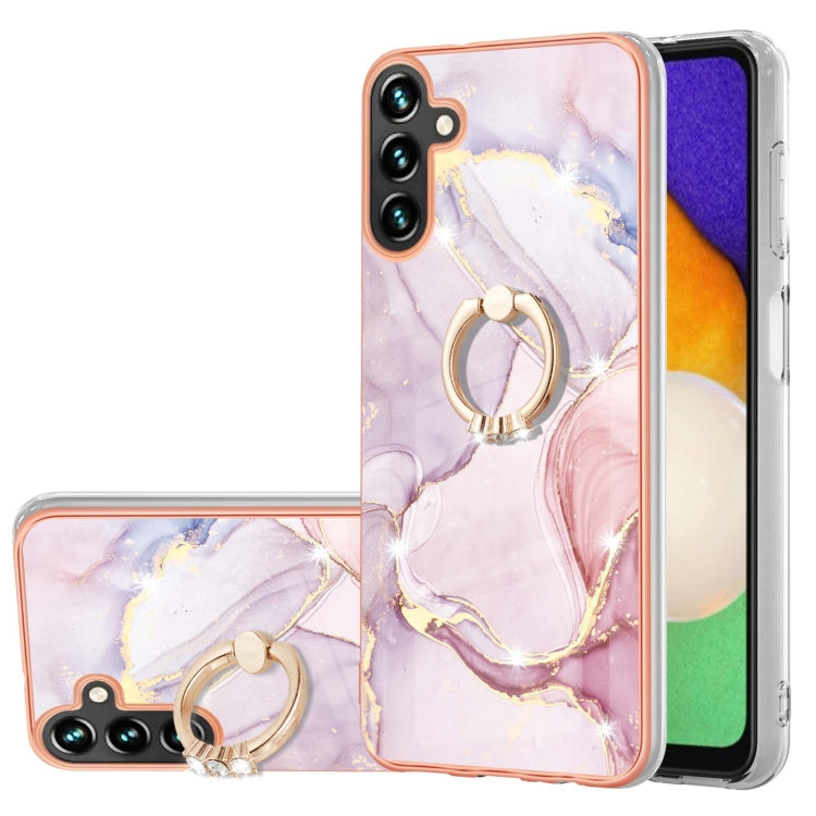 Electroplating Marble IMD TPU Phone Case with Ring Holder