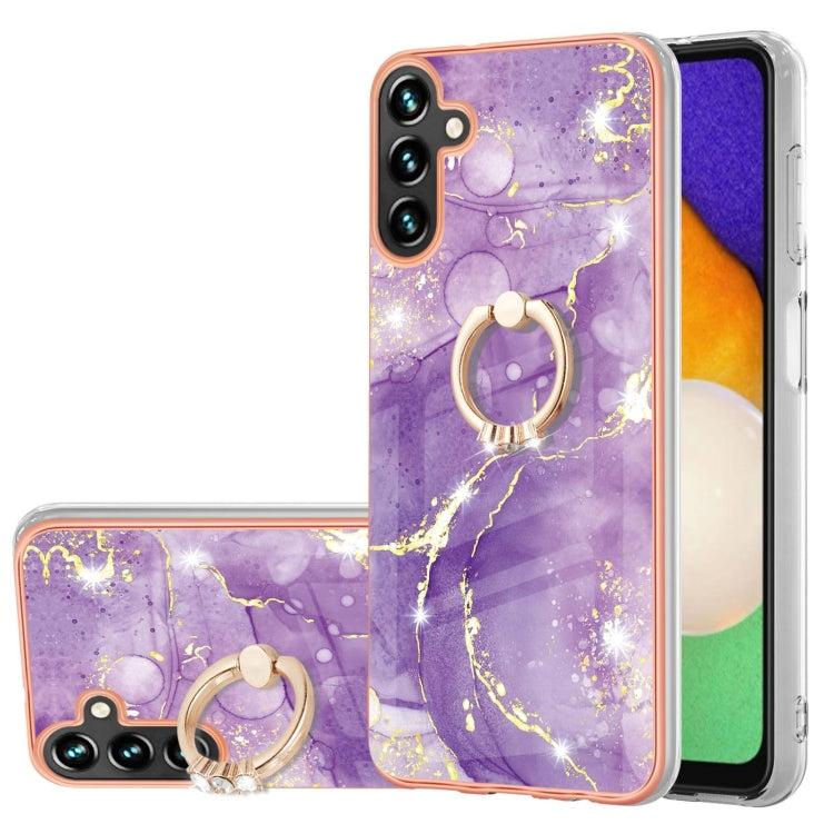Electroplating Marble IMD TPU Phone Case with Ring Holder