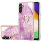 Electroplating Marble IMD TPU Phone Case with Ring Holder