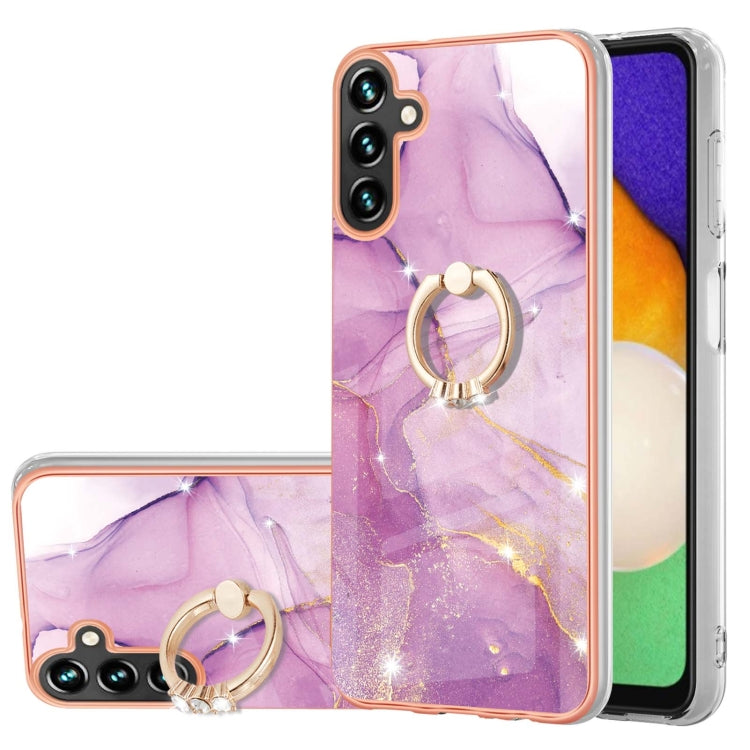 Electroplating Marble IMD TPU Phone Case with Ring Holder