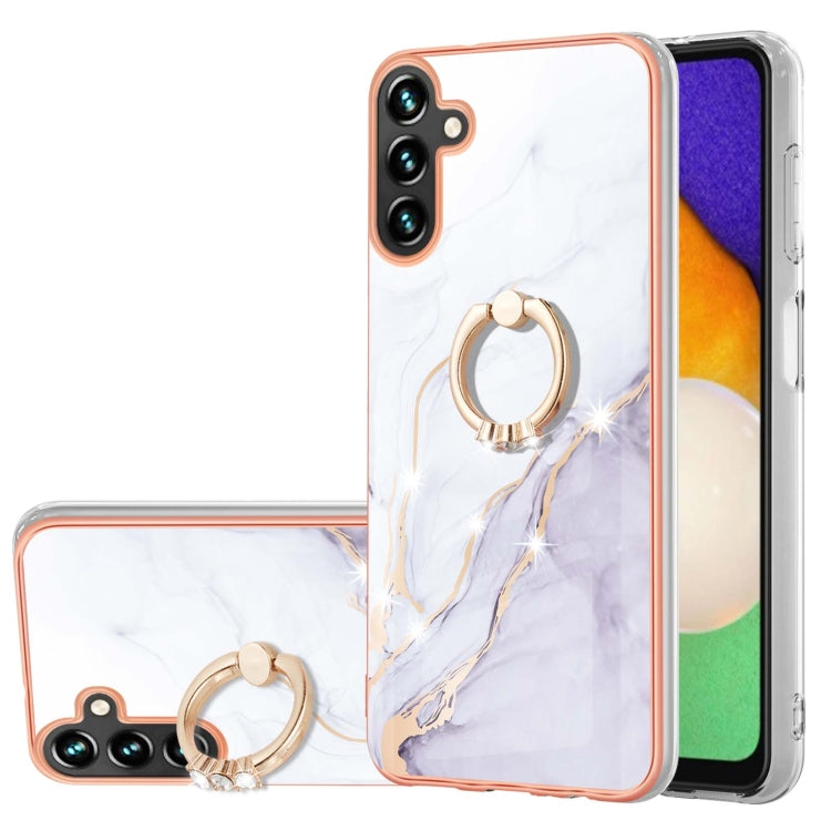 Electroplating Marble IMD TPU Phone Case with Ring Holder