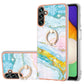Electroplating Marble IMD TPU Phone Case with Ring Holder