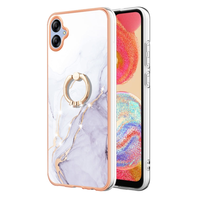 Electroplating Marble IMD TPU Phone Case with Ring Holder
