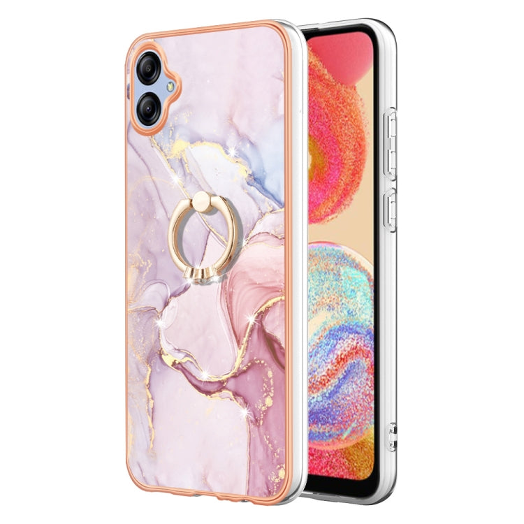 Electroplating Marble IMD TPU Phone Case with Ring Holder