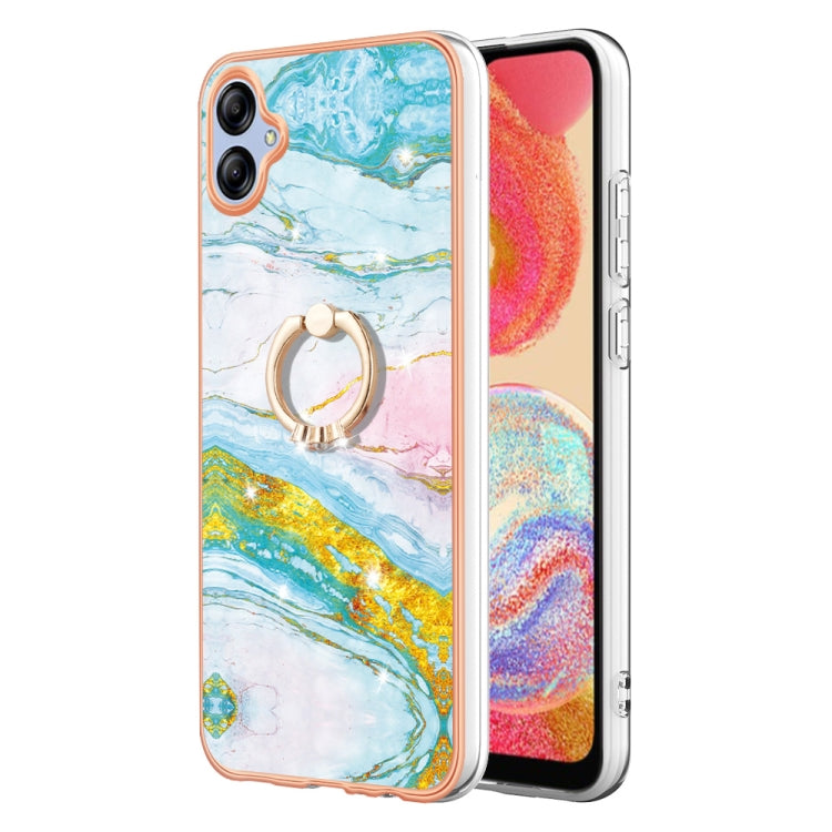 Electroplating Marble IMD TPU Phone Case with Ring Holder