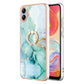 Electroplating Marble IMD TPU Phone Case with Ring Holder