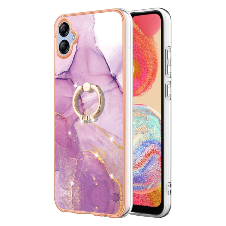 Electroplating Marble IMD TPU Phone Case with Ring Holder