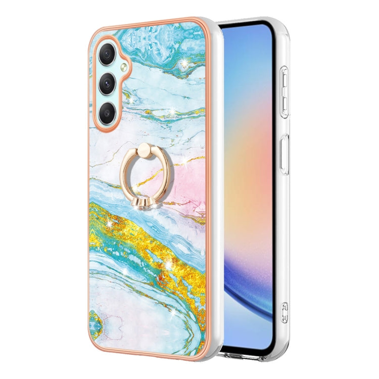 Electroplating Marble IMD TPU Phone Case with Ring Holder