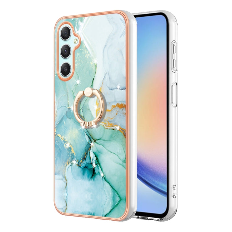 Electroplating Marble IMD TPU Phone Case with Ring Holder