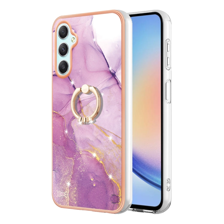 Electroplating Marble IMD TPU Phone Case with Ring Holder