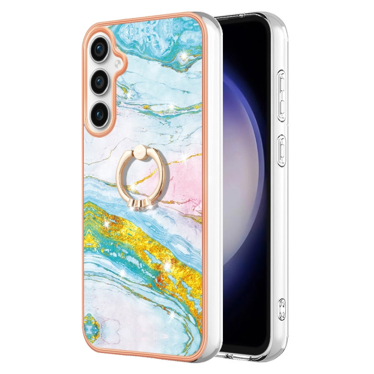 Electroplating Marble IMD TPU Phone Case with Ring Holder