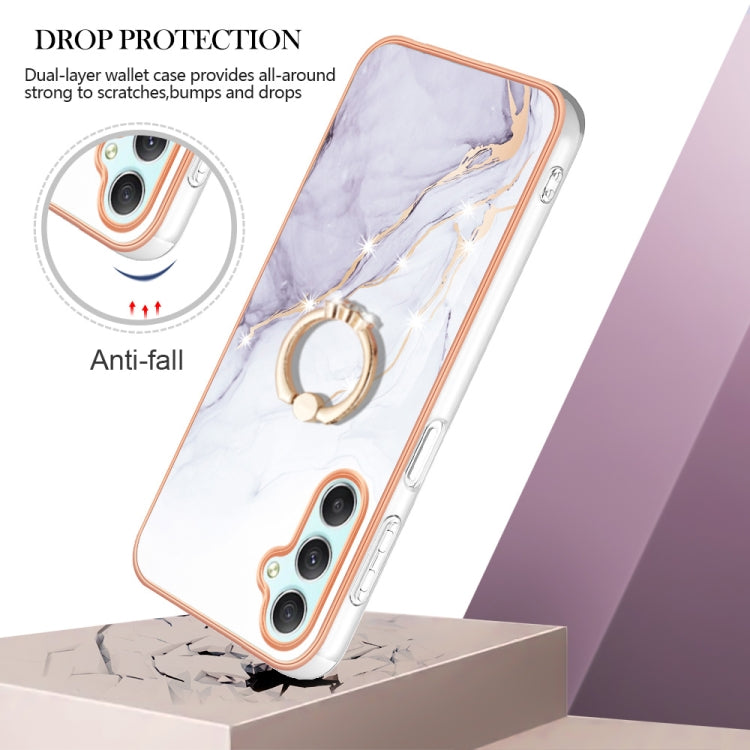 Electroplating Marble IMD TPU Phone Case with Ring Holder