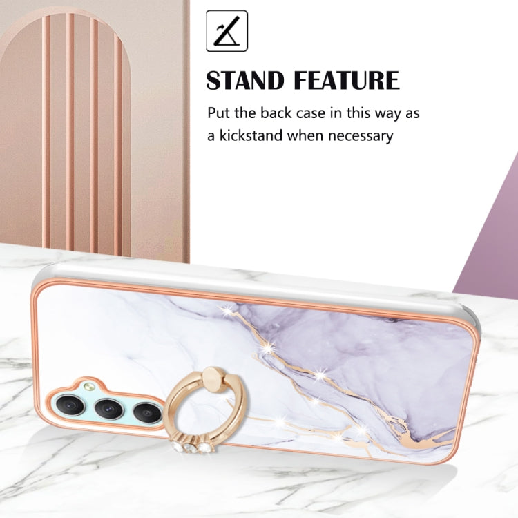 Electroplating Marble IMD TPU Phone Case with Ring Holder