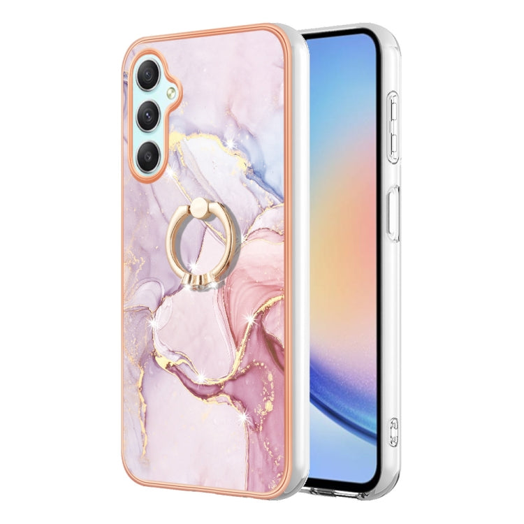 Electroplating Marble IMD TPU Phone Case with Ring Holder
