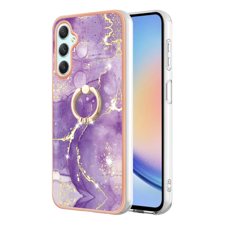 Electroplating Marble IMD TPU Phone Case with Ring Holder