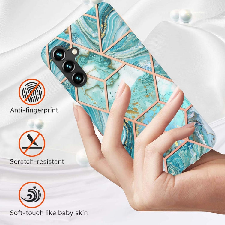Electroplating Splicing Marble TPU Phone Case