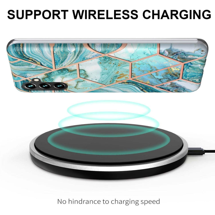 Electroplating Splicing Marble TPU Phone Case