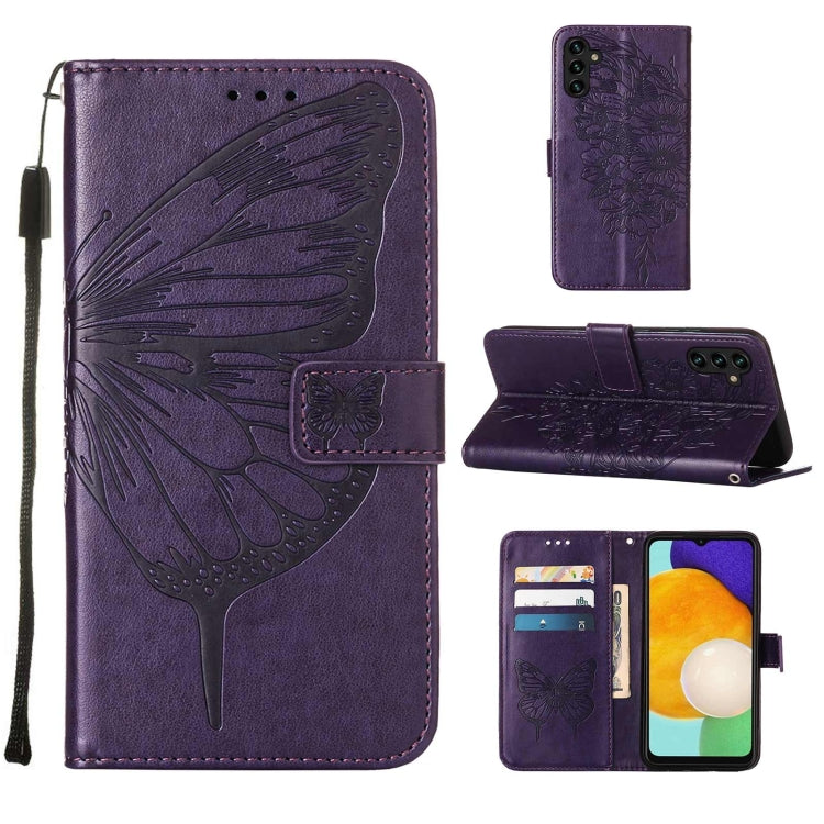 Embossed Butterfly Leather Phone Case