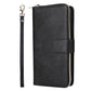 9 Card Slots Zipper Wallet Bag Leather Phone Case