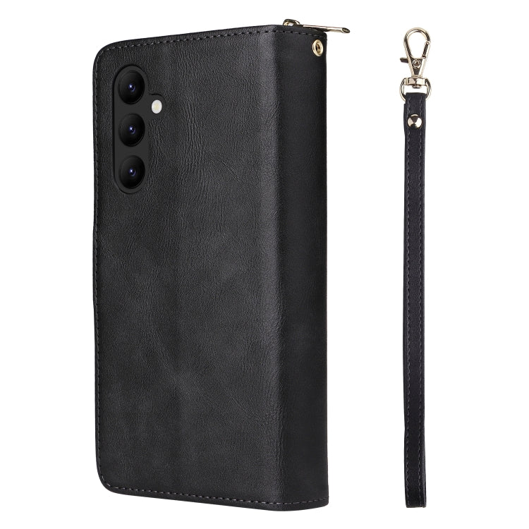 9 Card Slots Zipper Wallet Bag Leather Phone Case