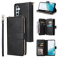 9 Card Slots Zipper Wallet Bag Leather Phone Case