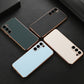 Waves Series Nano Electroplating Genuine Leather Phone Case