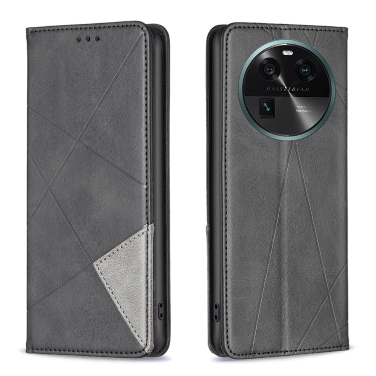 Prismatic Invisible Magnetic Leather Phone Case