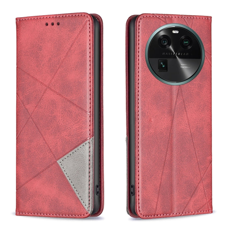 Prismatic Invisible Magnetic Leather Phone Case