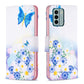 Colored Drawing Pattern Leather Phone Case