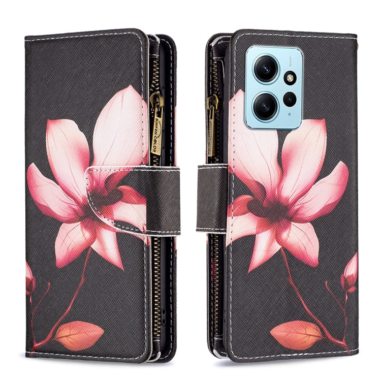 Colored Drawing Pattern Zipper Leather Phone Case