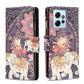 Colored Drawing Pattern Zipper Leather Phone Case