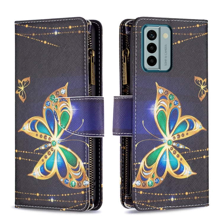 Colored Drawing Pattern Zipper Leather Phone Case