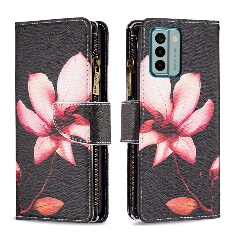 Colored Drawing Pattern Zipper Leather Phone Case