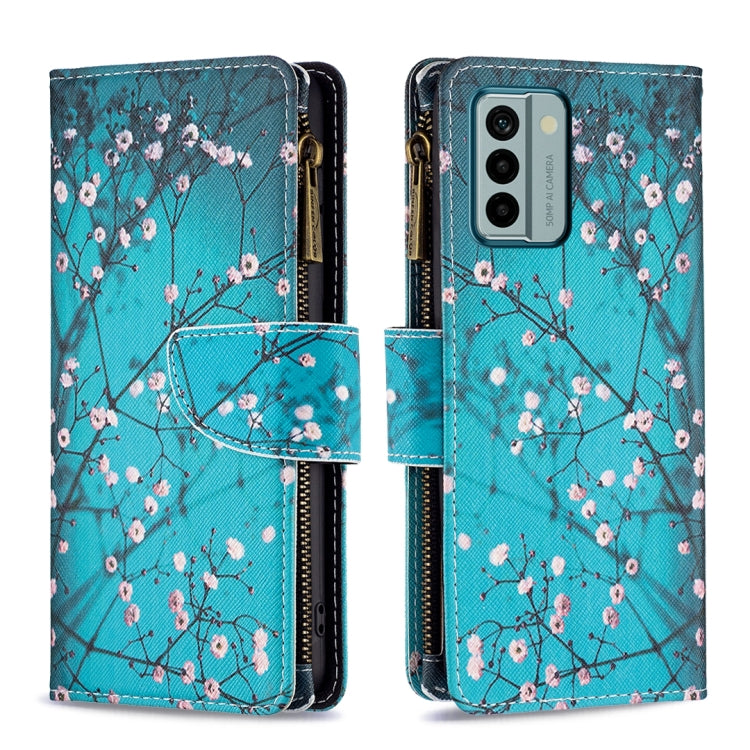 Colored Drawing Pattern Zipper Leather Phone Case