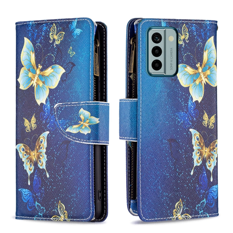 Colored Drawing Pattern Zipper Leather Phone Case
