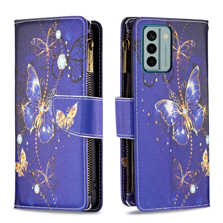 Colored Drawing Pattern Zipper Leather Phone Case