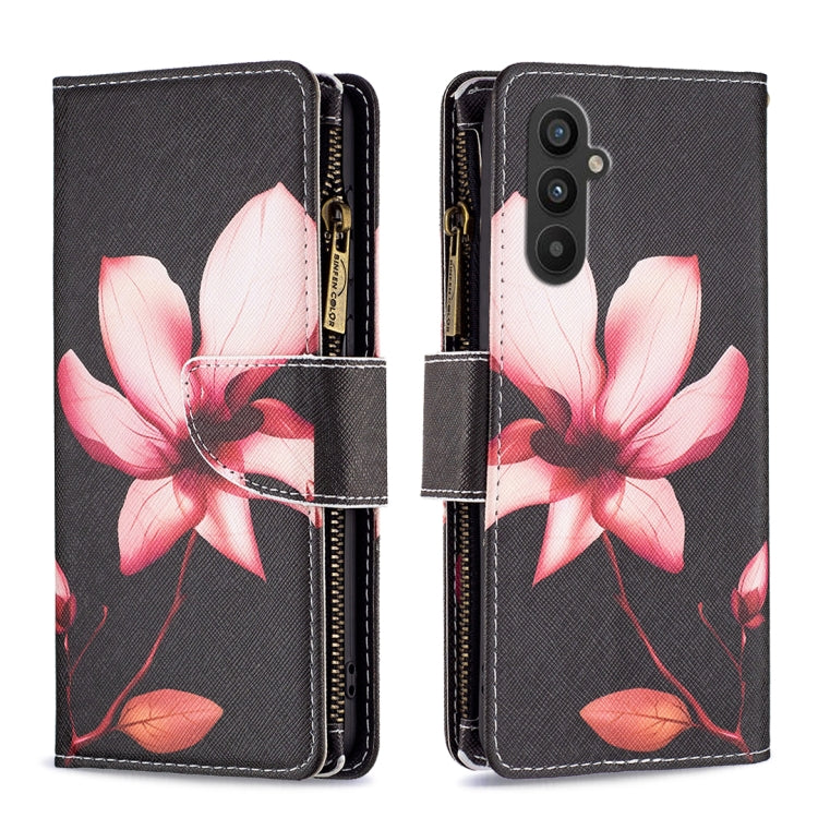 Colored Drawing Pattern Zipper Leather Phone Case