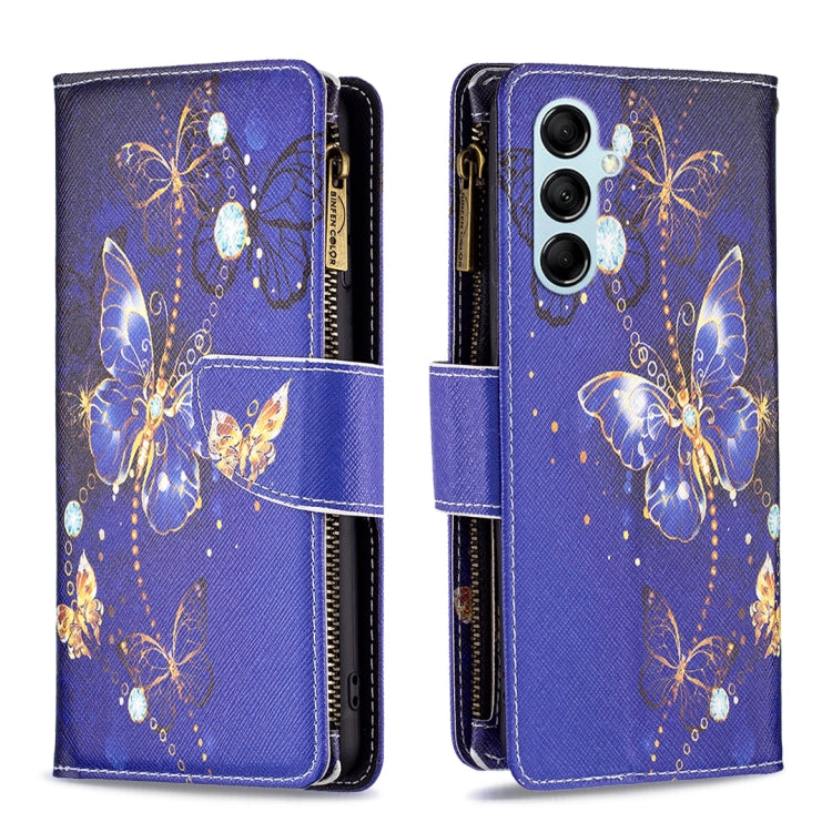 Colored Drawing Pattern Zipper Leather Phone Case