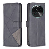 Magnetic Buckle Rhombus Texture Leather Phone Case