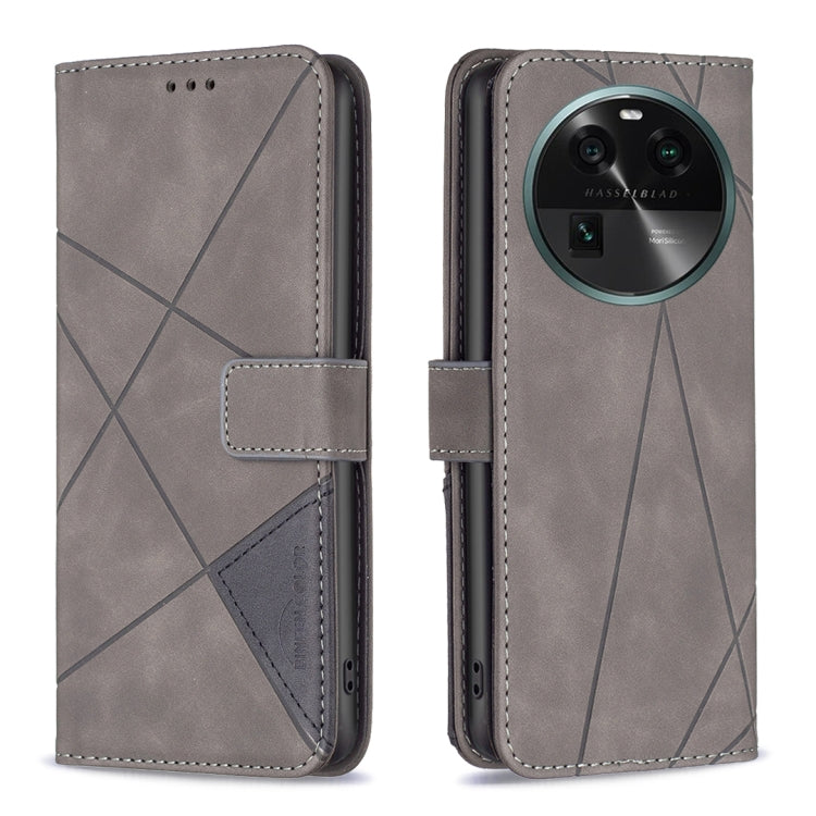 Magnetic Buckle Rhombus Texture Leather Phone Case