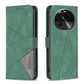 Magnetic Buckle Rhombus Texture Leather Phone Case