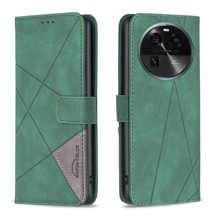 Magnetic Buckle Rhombus Texture Leather Phone Case