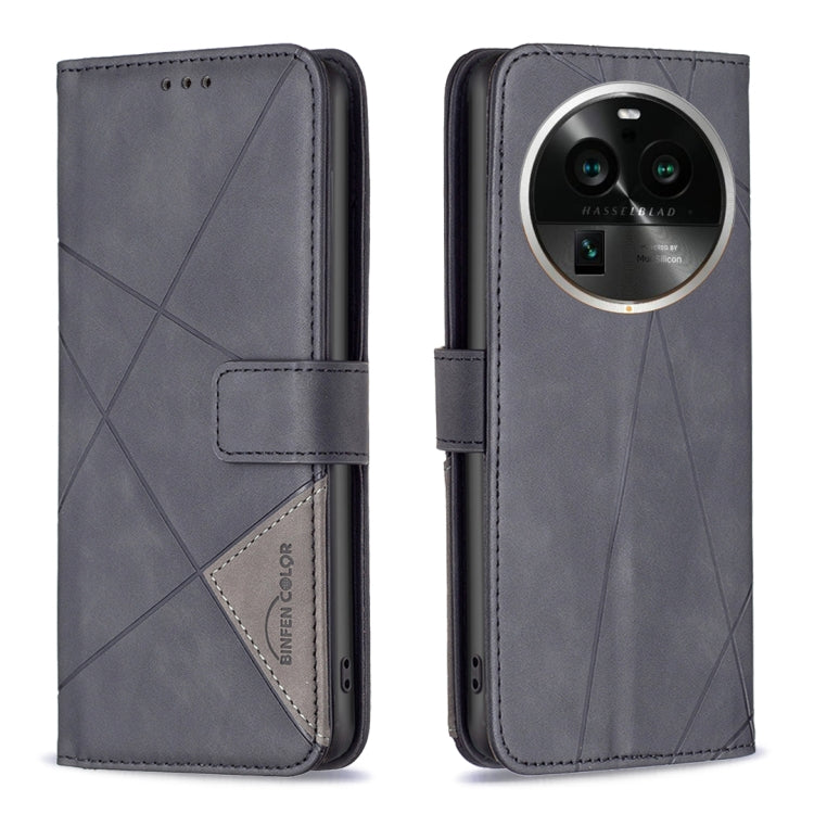 Magnetic Buckle Rhombus Texture Leather Phone Case