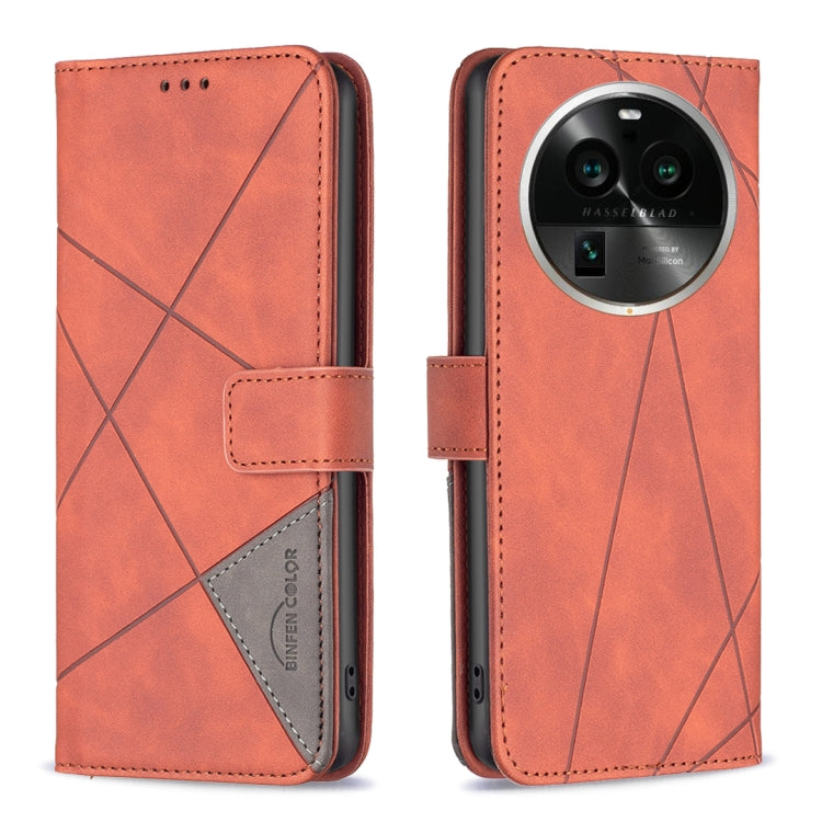 Magnetic Buckle Rhombus Texture Leather Phone Case