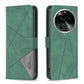 Magnetic Buckle Rhombus Texture Leather Phone Case